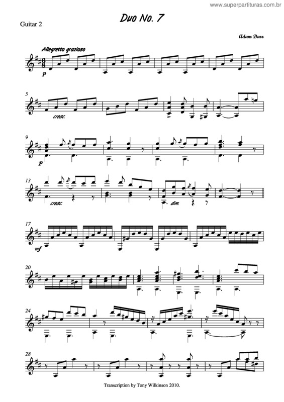 Partitura da música Duo No.7 v.3