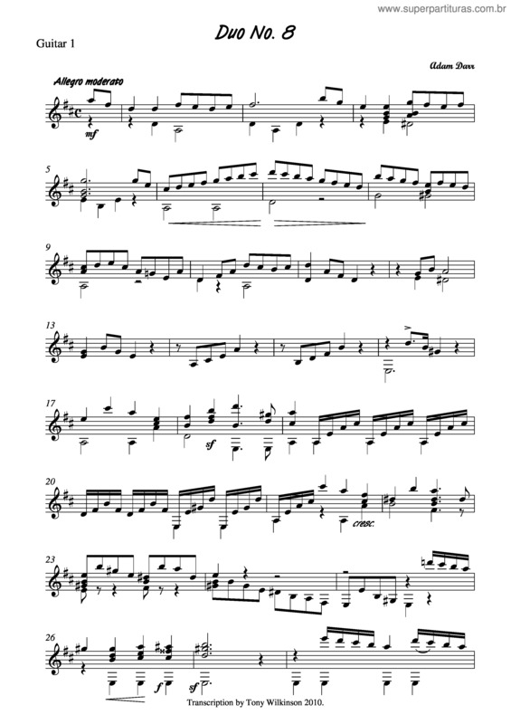 Partitura da música Duo No.8 v.2