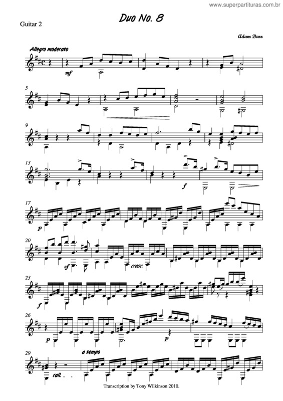 Partitura da música Duo No.8 v.3