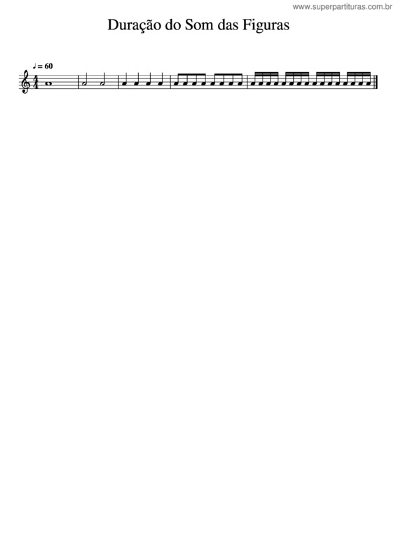 Partitura da música Duração Do Som Das Figuras  1