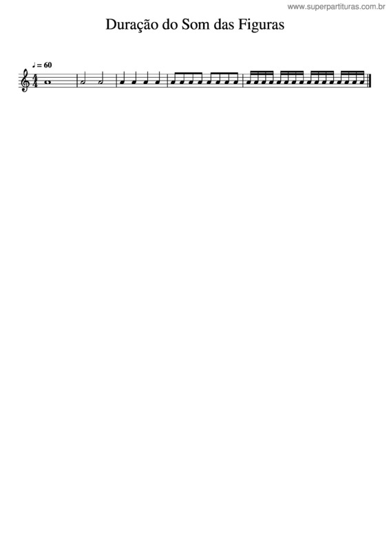 Partitura da música Duração Do Som Das Figuras