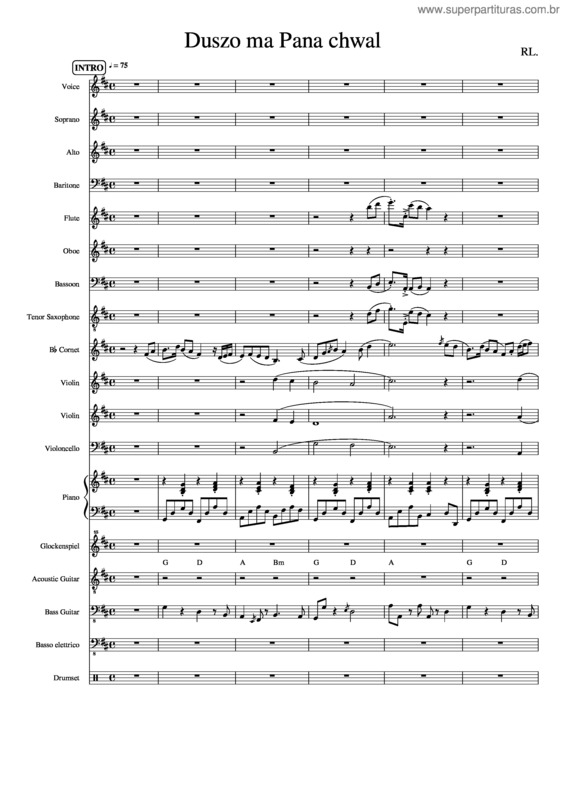 Partitura da música Duszo Ma Pana Chwal