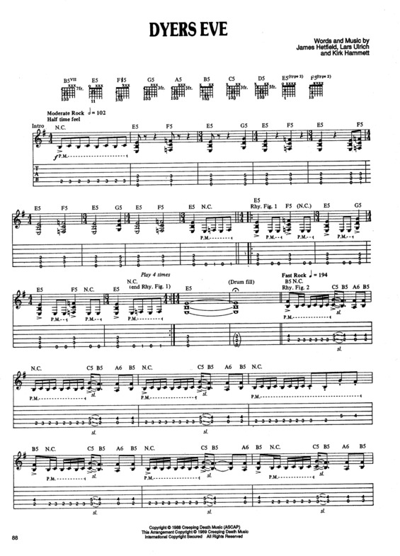 Partitura da música Dyers Eve