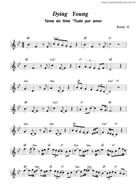 Partitura da música Dying Young v.6