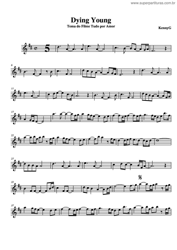 Partitura da música Dying Young v.7