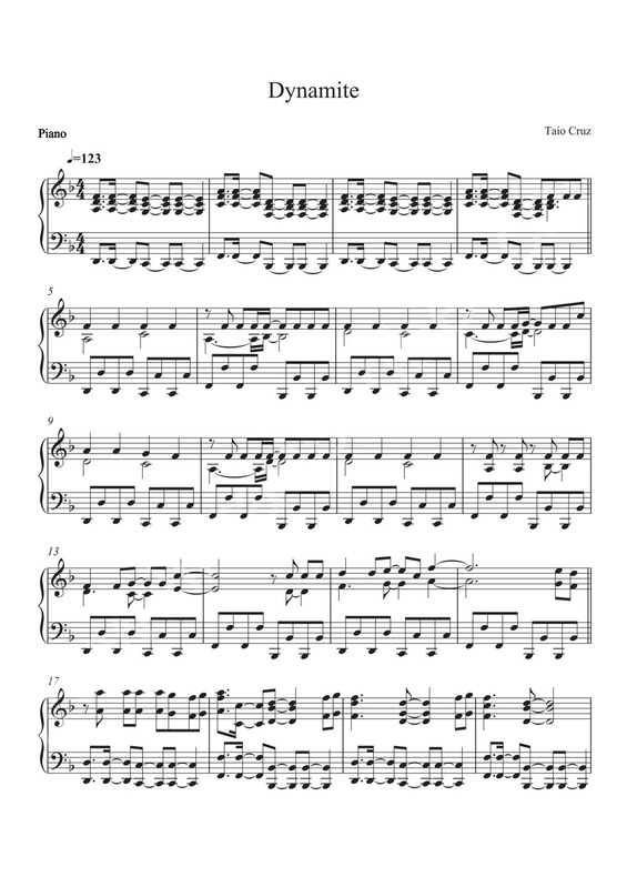 Partitura da música Dynamite v.2