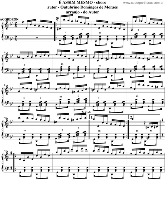 Partitura da música É Assim Mesmo v.2