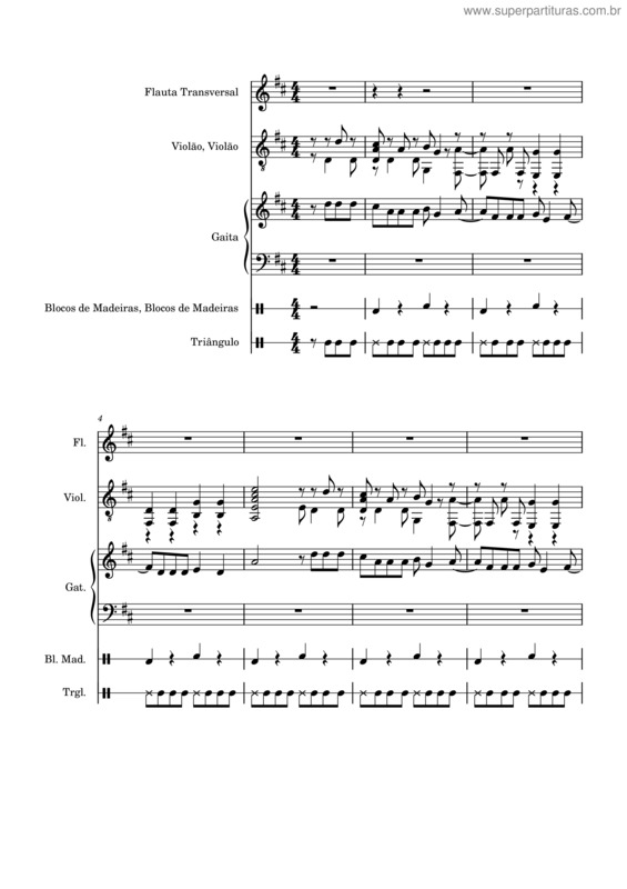 Partitura da música É De Você
