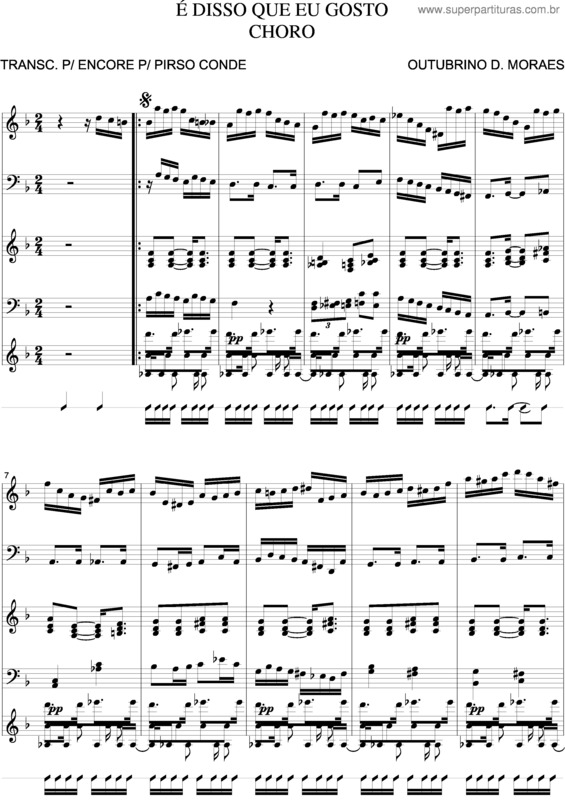 Partitura da música É Disso Que Eu Gosto