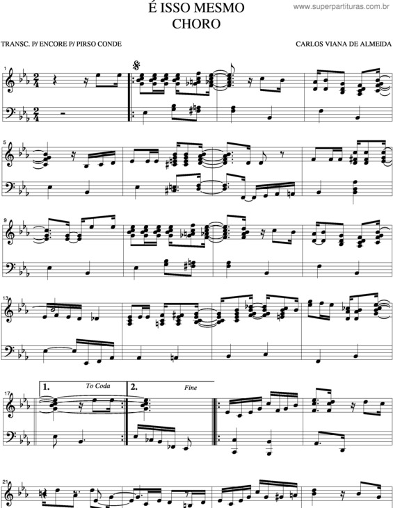 Partitura da música É Isso Mesmo v.2