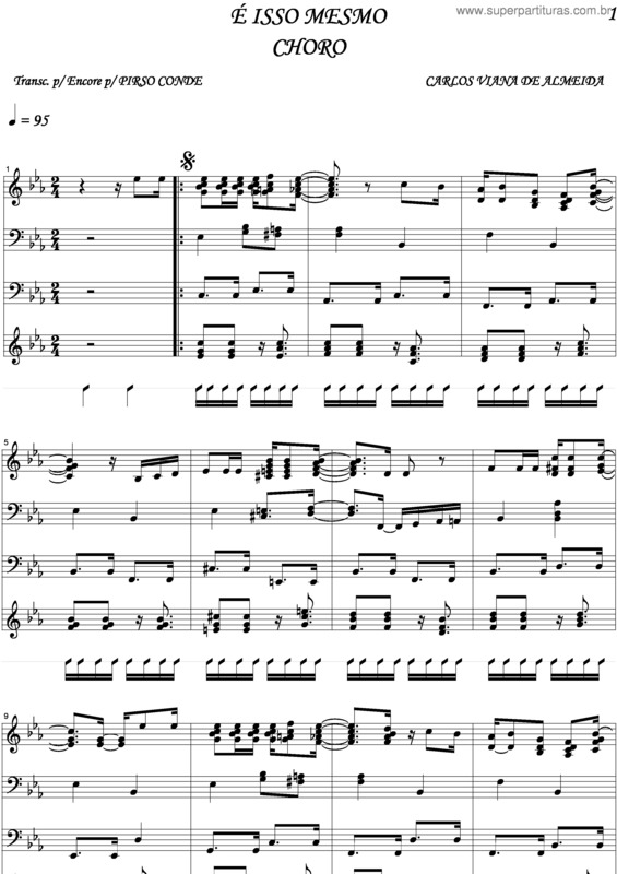 Partitura da música É Isso Mesmo v.3