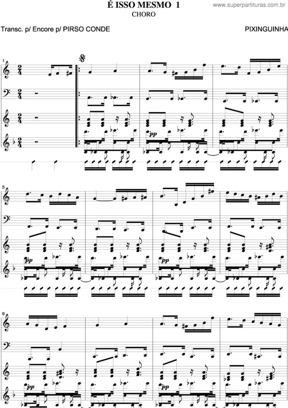 Partitura da música É Isso Mesmo v.4