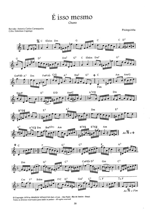 Partitura da música É Isso Mesmo v.9