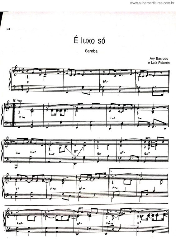 Partitura da música É Luxo Só v.2