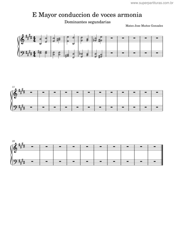 Partitura da música E Mayor Conduccion De Voces