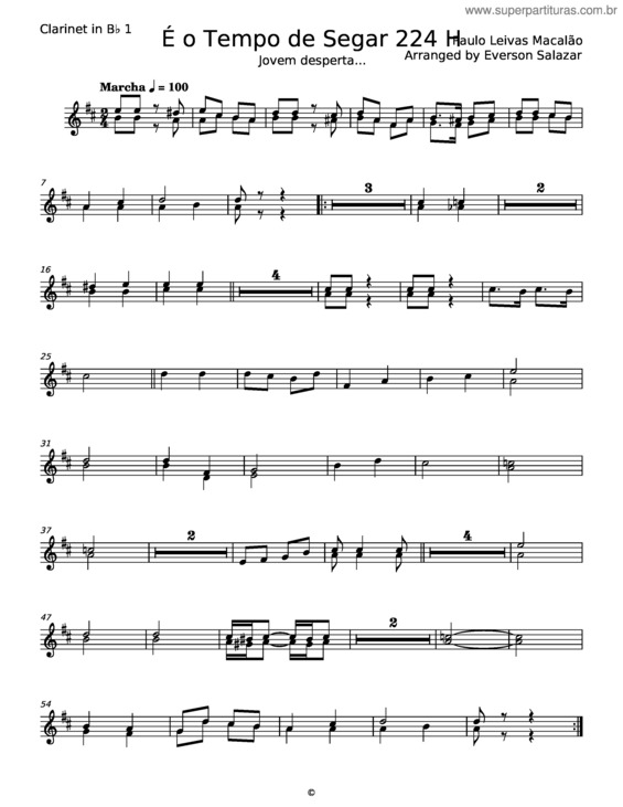 Partitura da música É O Tempo De Segar – Hino Da Harpa Cristã