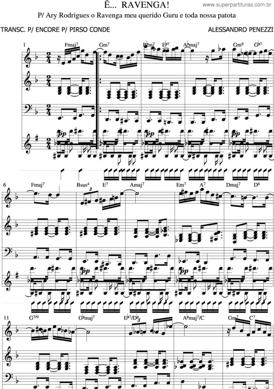 Partitura da música Ê Ravenga