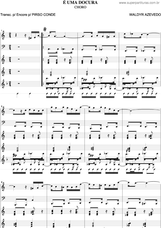 Partitura da música É Uma Doçura v.2