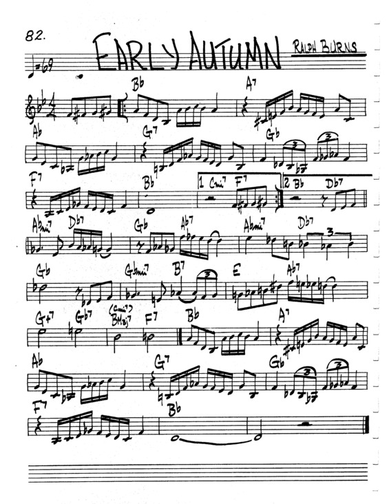 Partitura da música Early Autumn v.3