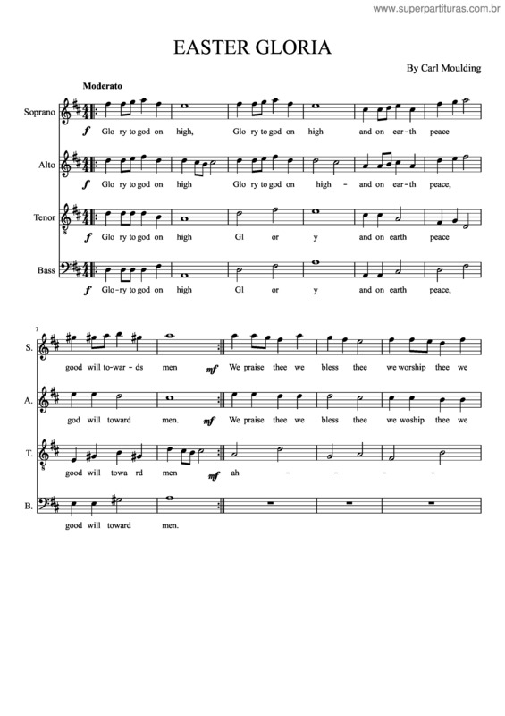 Partitura da música Easter Gloria