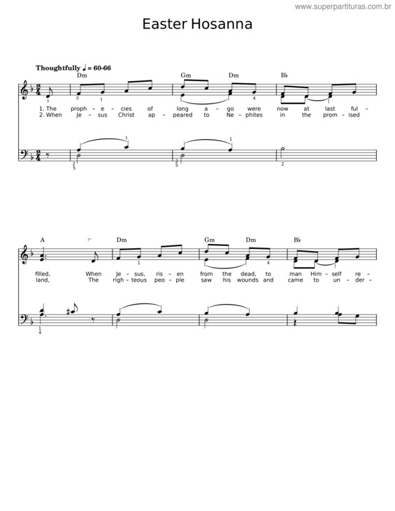 Partitura da música Easter Hosanna – Vanja Y. Watkins