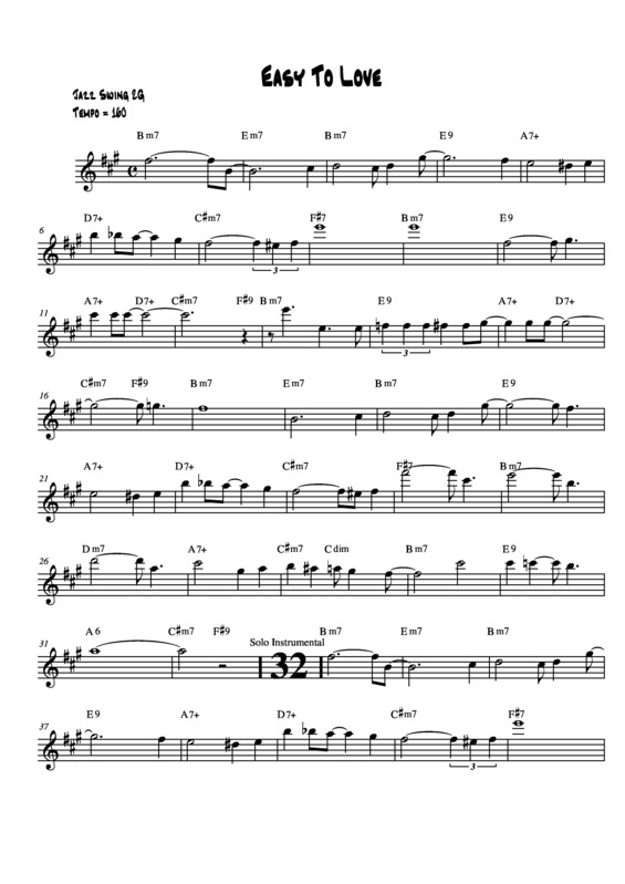 Partitura da música Easy to Love v.2