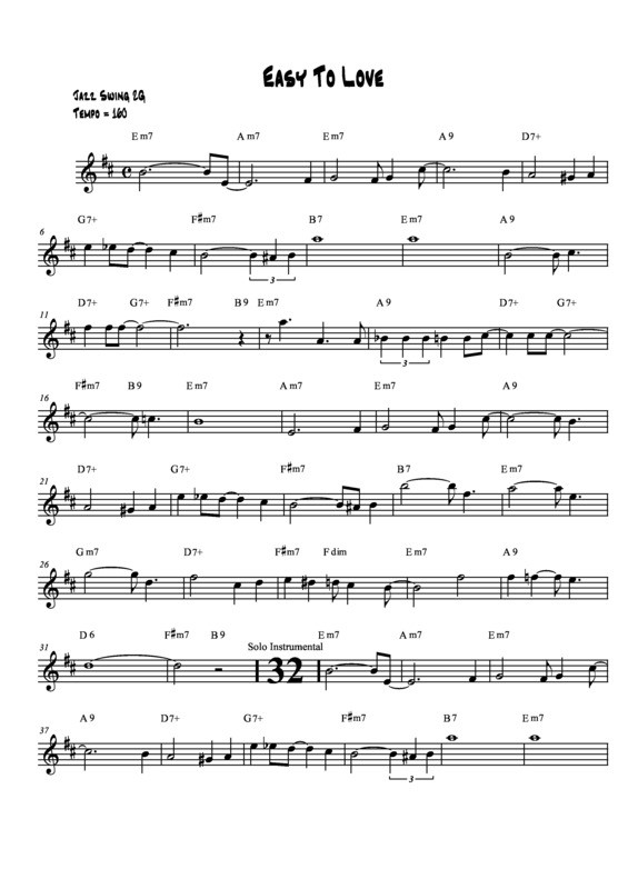 Partitura da música Easy to Love v.3