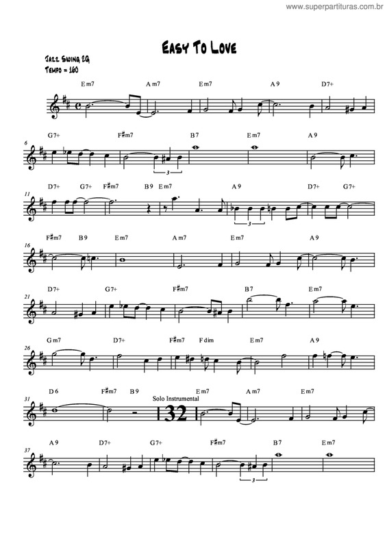 Partitura da música Easy To Love v.4