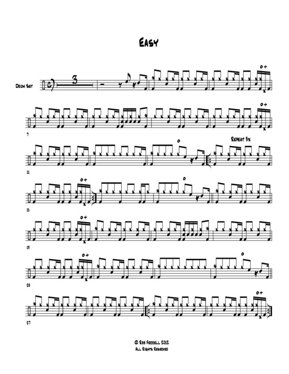 Partitura da música Easy v.2