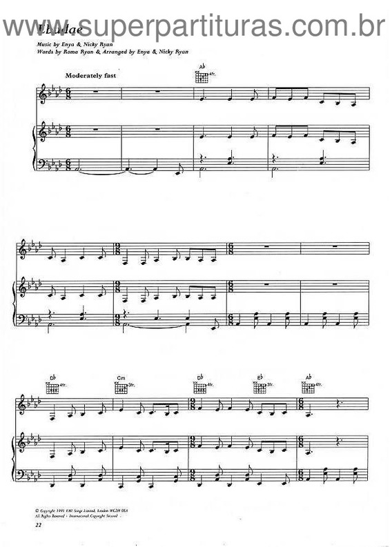 Partitura da música Ebudae