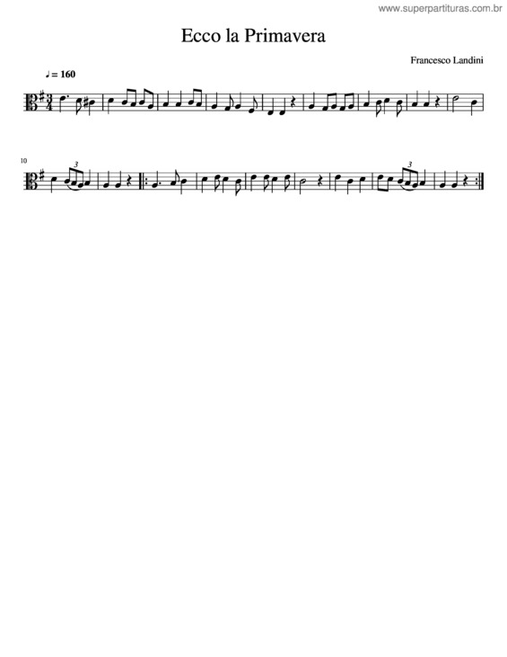 Partitura da música Ecco La Primavera v.2