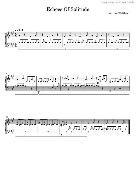 Partitura da música Echoes Of Solitude v.3