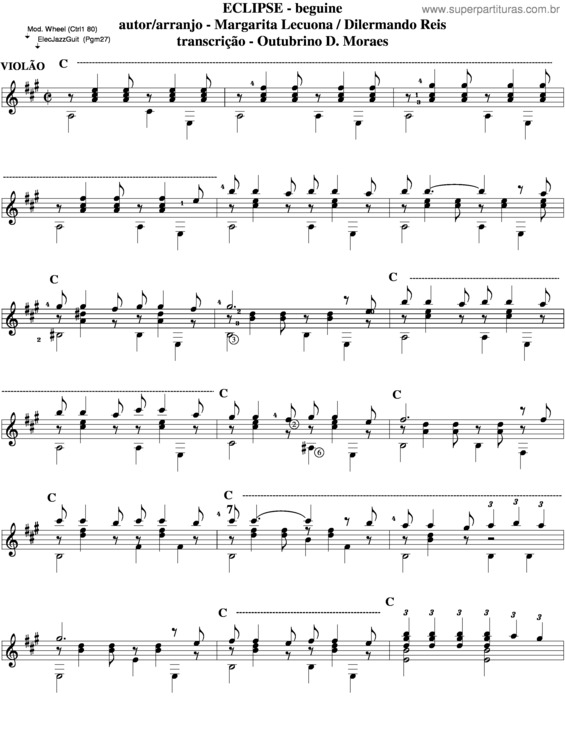 Partitura da música Eclipse v.3