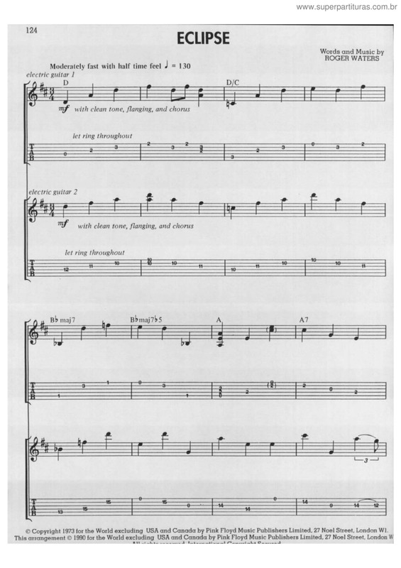 Partitura da música Eclipse