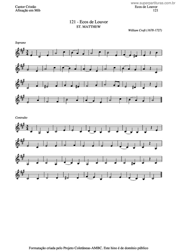 Partitura da música Ecos De Louvor v.4