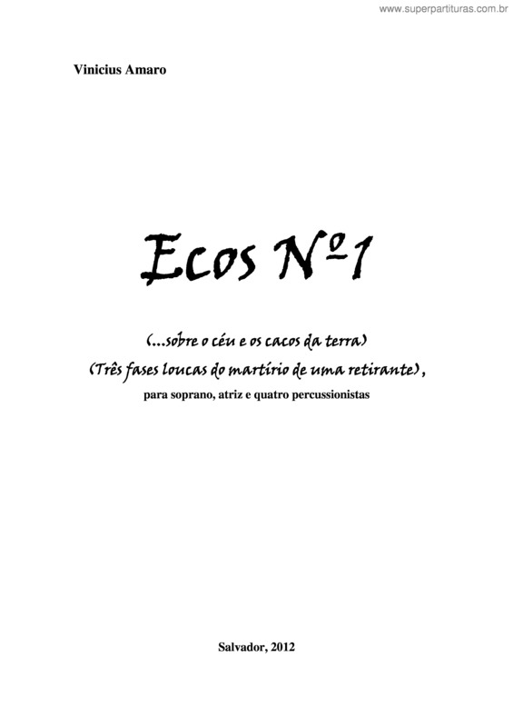 Partitura da música Ecos nº1 v.6