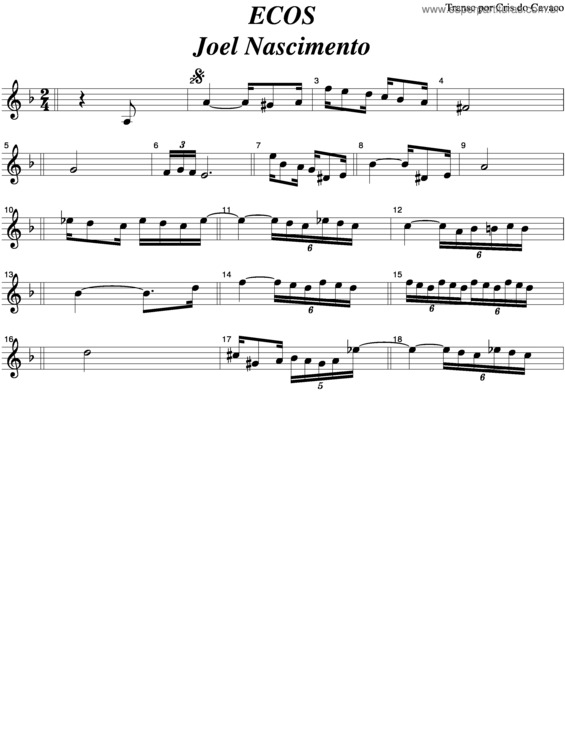 Partitura da música Écos v.2