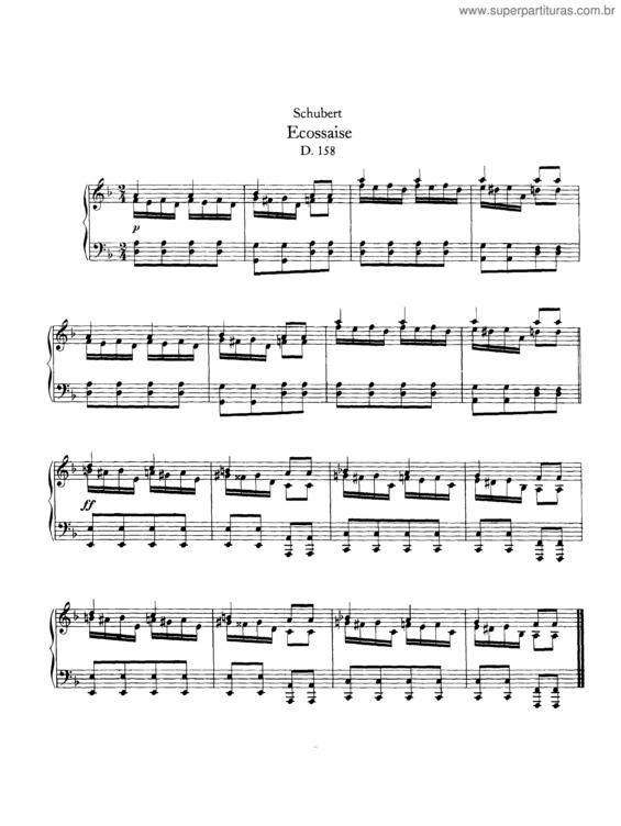 Partitura da música Écossaise in F