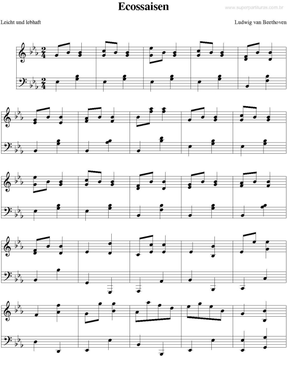 Partitura da música Ecossaisen