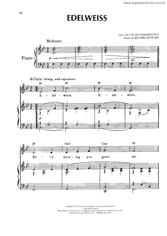 Partitura da música Edelweiss v.4
