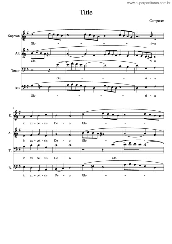 Partitura da música Eer–Aan–God – Meerstemmig Gloria
