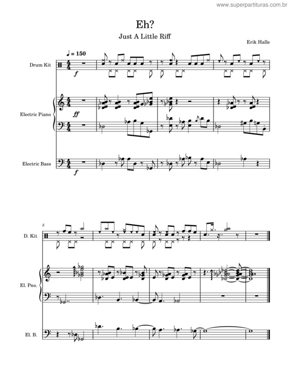 Partitura da música Eh? – Erikhalle10