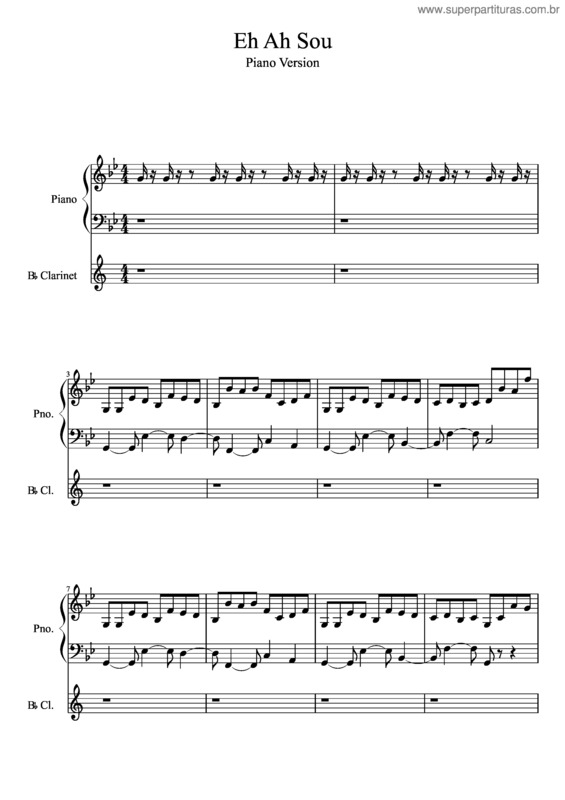 Partitura da música Eh, Ah Sou!