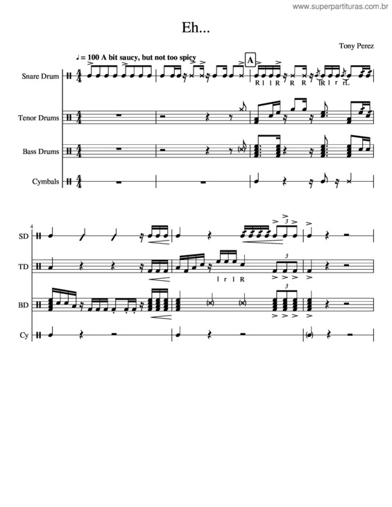 Partitura da música Eh v.2