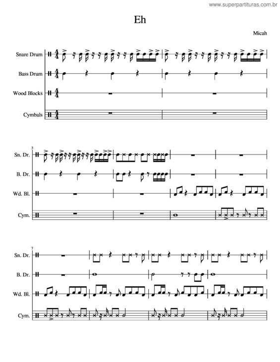 Partitura da música Eh v.5