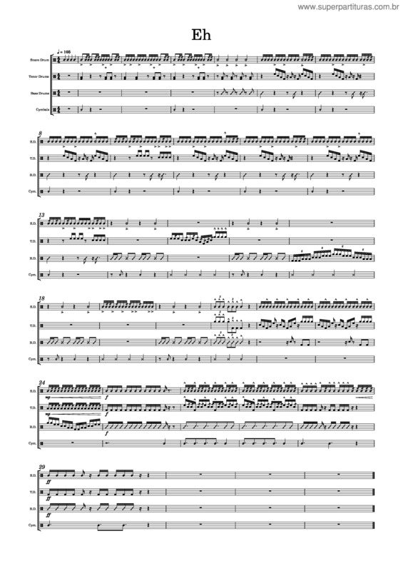 Partitura da música Eh
