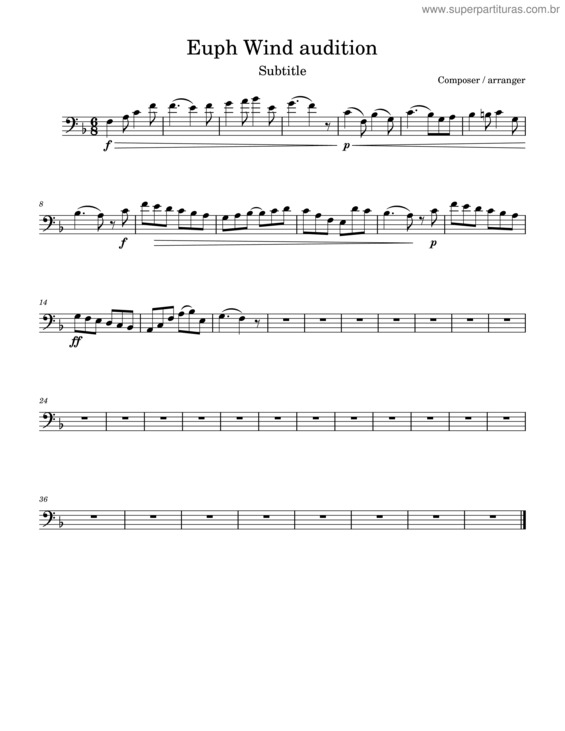Partitura da música Ehs 2024–25 Wind Essemble Audition