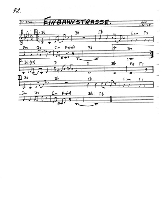 Partitura da música Einbahnstrasse v.7