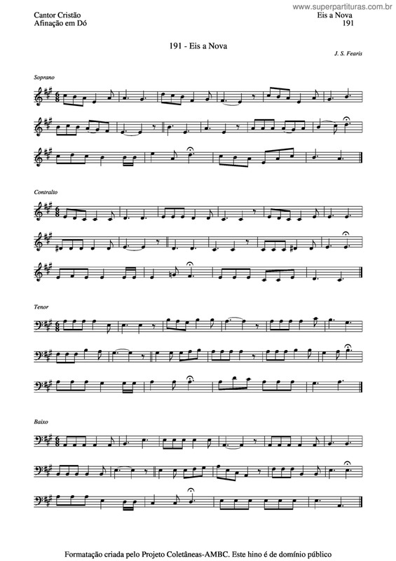 Partitura da música Eis A Nova v.3