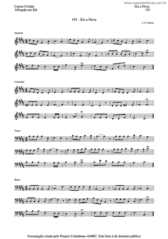 Partitura da música Eis A Nova v.4